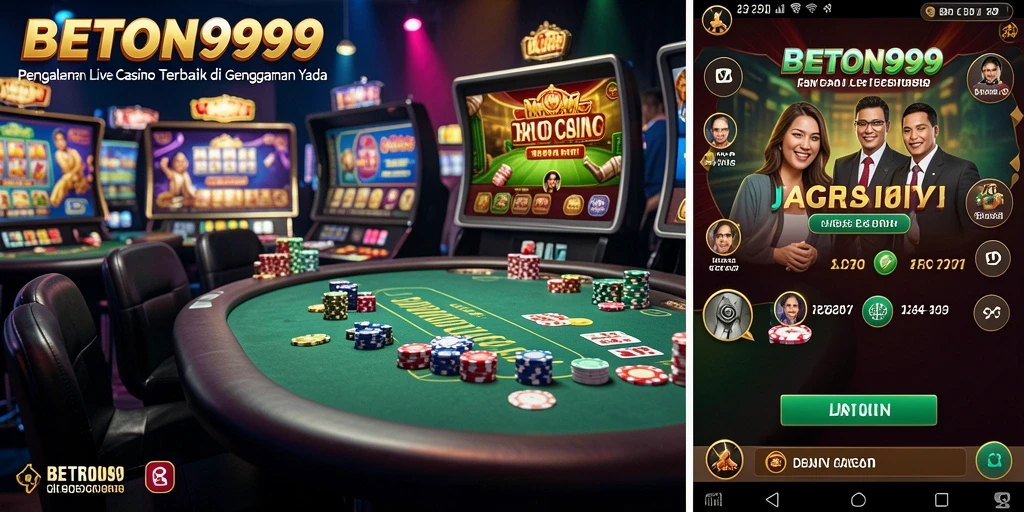 Tampilan antarmuka gameplay Live Casino yang menarik dan interaktif.