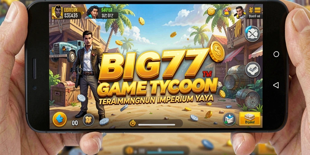 Screenshot gameplay Tycoon menampilkan aktivitas penasaran dan pengelolaan bisnis.