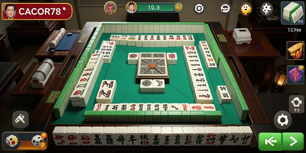 Tampilan gameplay Mahjong yang seru dan menantang di CACOR78.