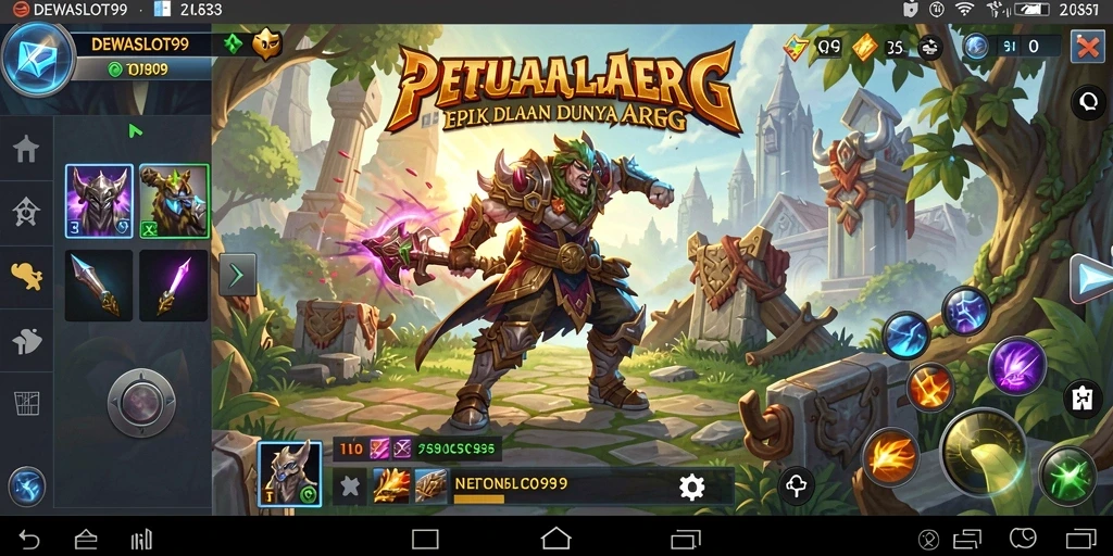 Tampilan gameplay DEWASLOT99 yang mendebarkan dalam petualangan ARPG.