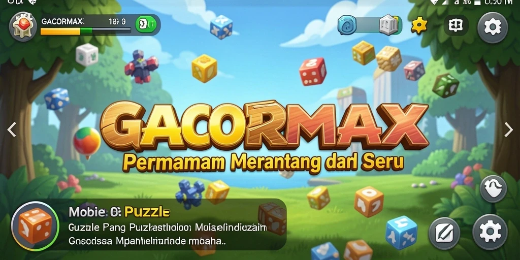 Tangkapan layar gameplay GACORMAX menampilkan level Puzzle yang menarik.