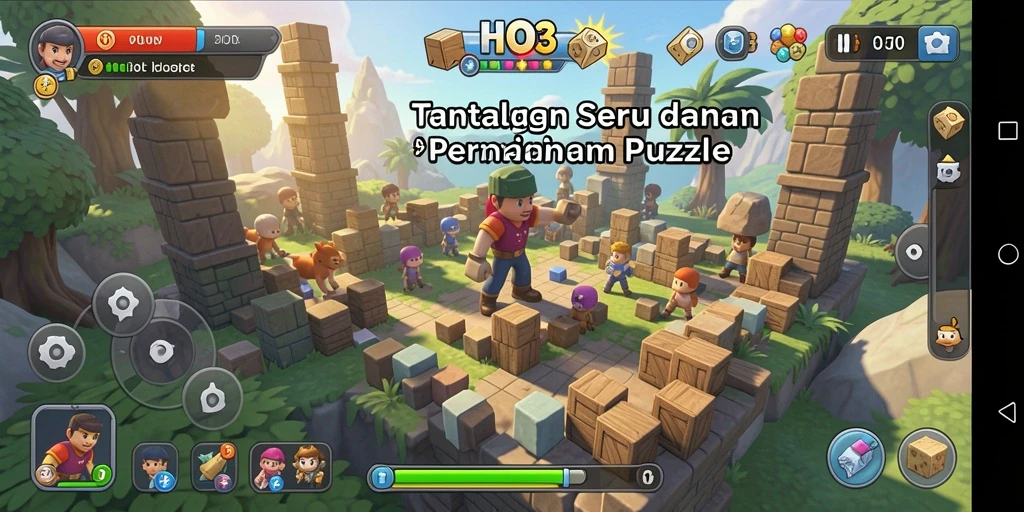 Tampilan utama HO3 yang menampilkan gameplay seru dalam Puzzle.
