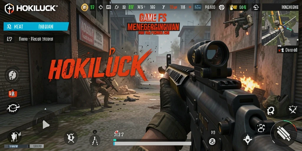 Gameplay HOKILUCK yang seru dan mendebarkan saat bertempur.
