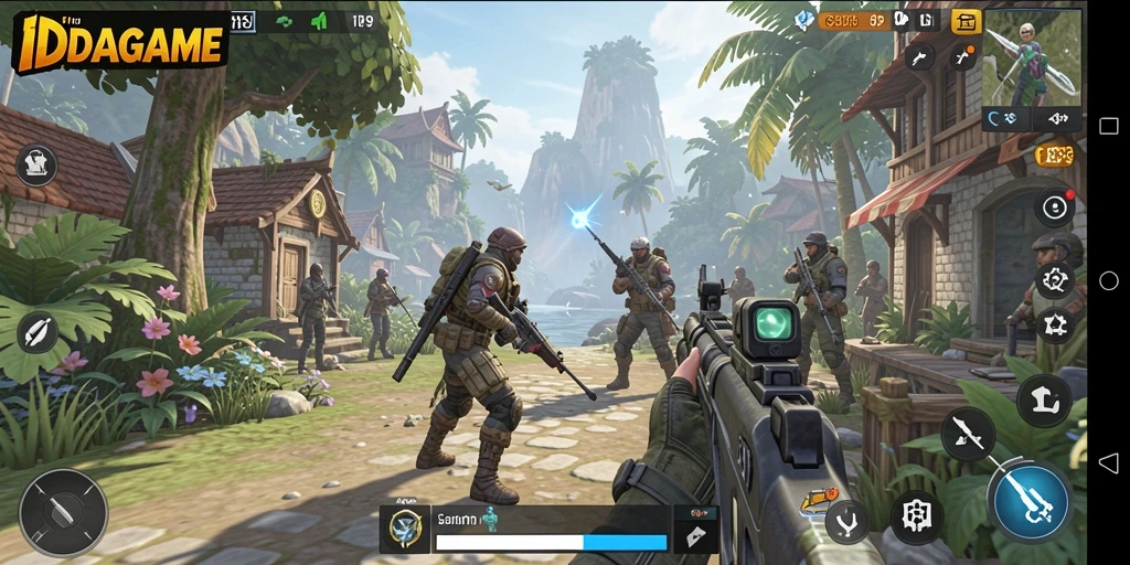 Menampilkan aksi seru dalam gameplay IDAGAME yang mendebarkan.