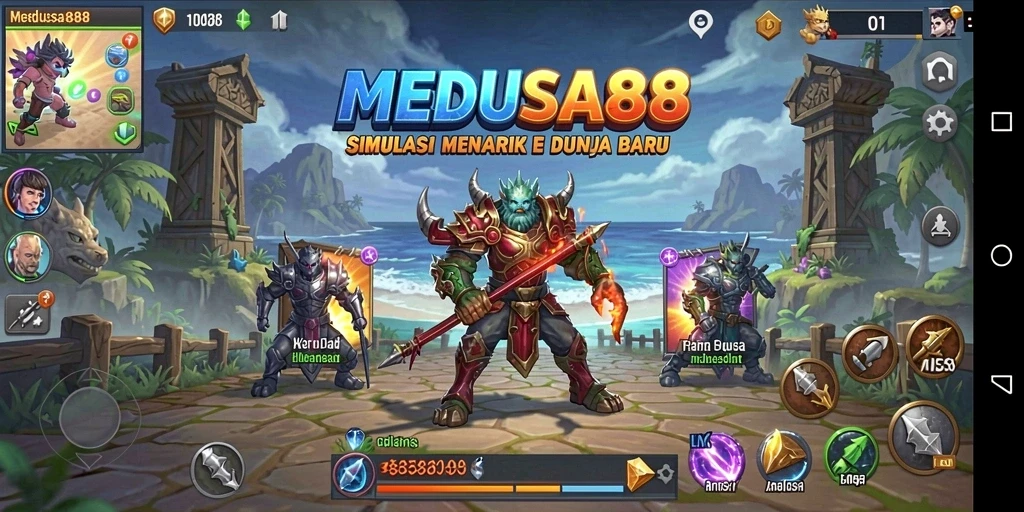 Tampilan screenshot dari gameplay MEDUSA88 yang imersif dan menantang.
