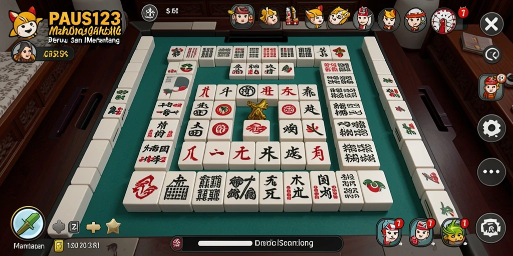 Screenshot gameplay PAUS123 yang menunjukkan keseruan bermain Mahjong.