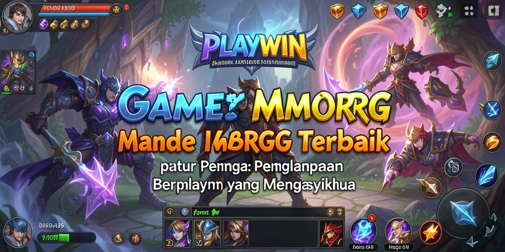 Tangkapan layar dari gameplay epik PLAYWIN yang menunjukkan pertempuran seru dan interaksi pemain.