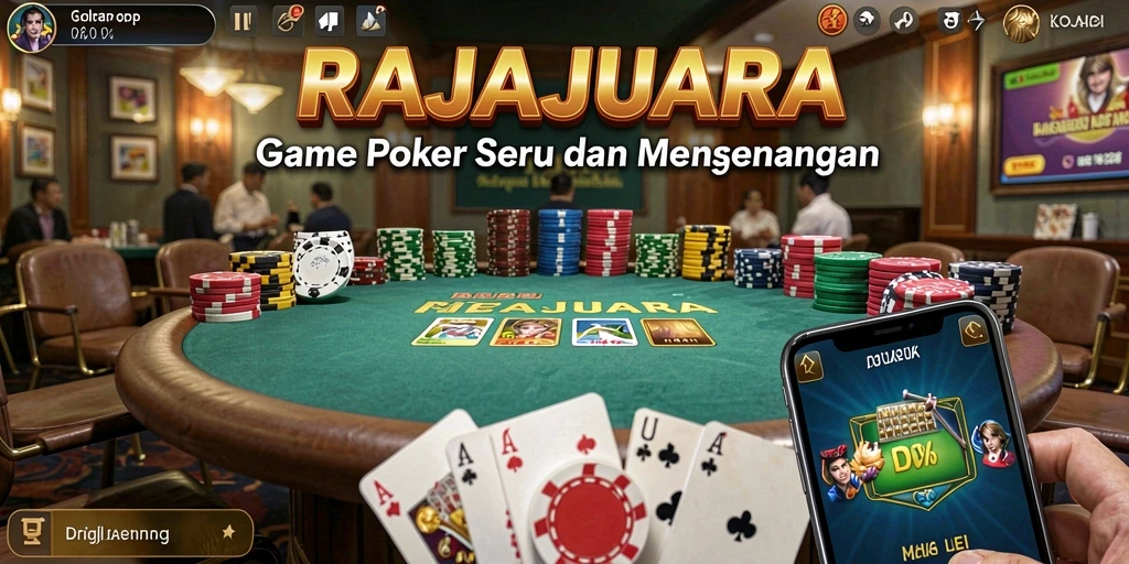 Tampilan gameplay RAJAJUARA yang menarik saat bermain poker.