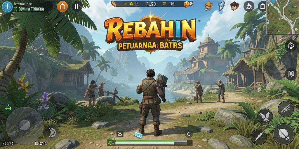 Gameplay seru di dunia terbuka REBAHIN yang menantang.