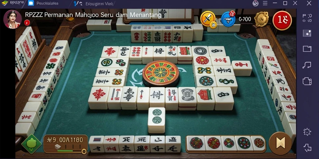 Tampilan gameplay <strong>RPZZZ</strong> yang menarik dan menantang dalam permainan Mahjong.