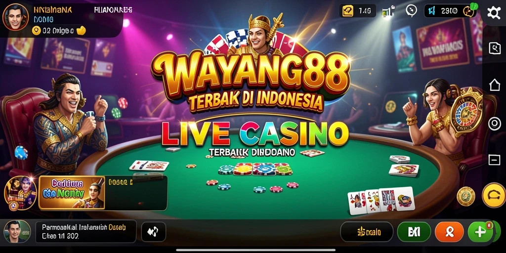 Tampilan gameplay Live Casino WAYANG88 yang menarik dan interaktif.