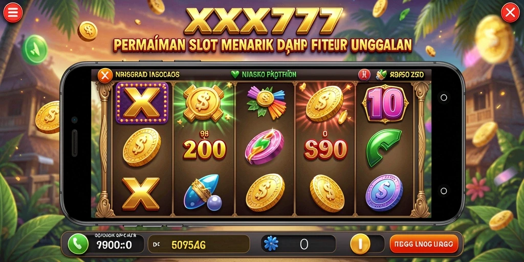 Tampilan gameplay menarik dalam permainan slot XXX777.